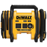DEWALT DCC020IB front view showing compact body and controls for easy transport