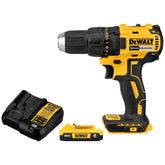 DEWALT drill front packaging showing kit benefits and ready-to-use convenience