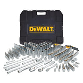 DEWALT front packaging showing full 192-piece kit and organized case benefit