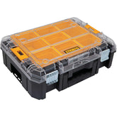 DEWALT front view of organizer showing secure storage and easy access