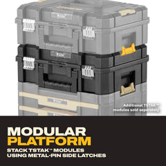 DEWALT TSTAK II heavy-duty metal latch ensuring rust-resistant closure
