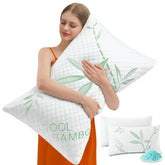 DGPEAR front view of queen-size pillow set showing packaging and two pillows offering cool comfort