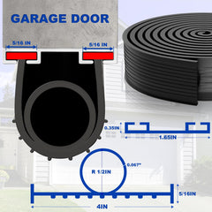 DGSL seal installed on a garage door demonstrating easy no-screw fit