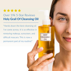 DHC deep cleansing oil removing mascara demonstration for fast effective makeup breakdown
