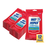 Diamond Wipes front packaging showing 12-pack and 360 wipes, convenient supply