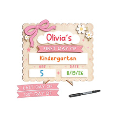 DIBOSERI front view flower sign showing clear writing space and playful frame benefit