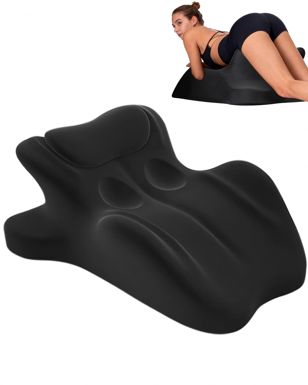DIICRIN front view of couples pillow showing wedge shape and firm support