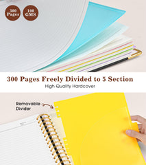dilitego open layflat view demonstrating 180-degree fold for easy writing