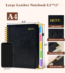 dilitego closeup of textured leather cover highlighting water-resistant finish