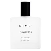 DIME 7 Summers front bottle showing clean minimalist packaging and scent identity