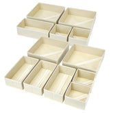 DIMJ front packaging showing 12 beige drawer organizers and contents organized