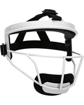 Dinictis front view white mask showing protective coverage and clear sightlines