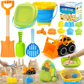 DISHIO front view of full collapsible beach set showing all pieces and bright colors