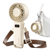 Diveblues front view of cream fan showing sleek design and easy carry benefit