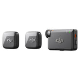DJI Mic Mini front kit showing two transmitters and receiver for versatile recording