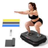 DKDNSJ front view of vibration plate showing compact design and easy storage benefit