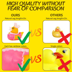 Dmsky duck held in hand demonstrating compact 2–2.5 inch size