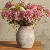 Dobbyby front view of whitewashed ceramic vase showing farmhouse charm