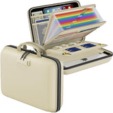 DocSafe front view showing beige hard-shell case and professional appearance protecting documents