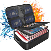 DocSafe front view of document bag shows organized exterior and protective design
