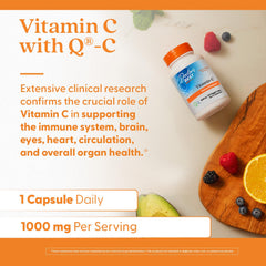 Doctor's BEST label detail highlighting Q-C ascorbic acid and purity for informed choice