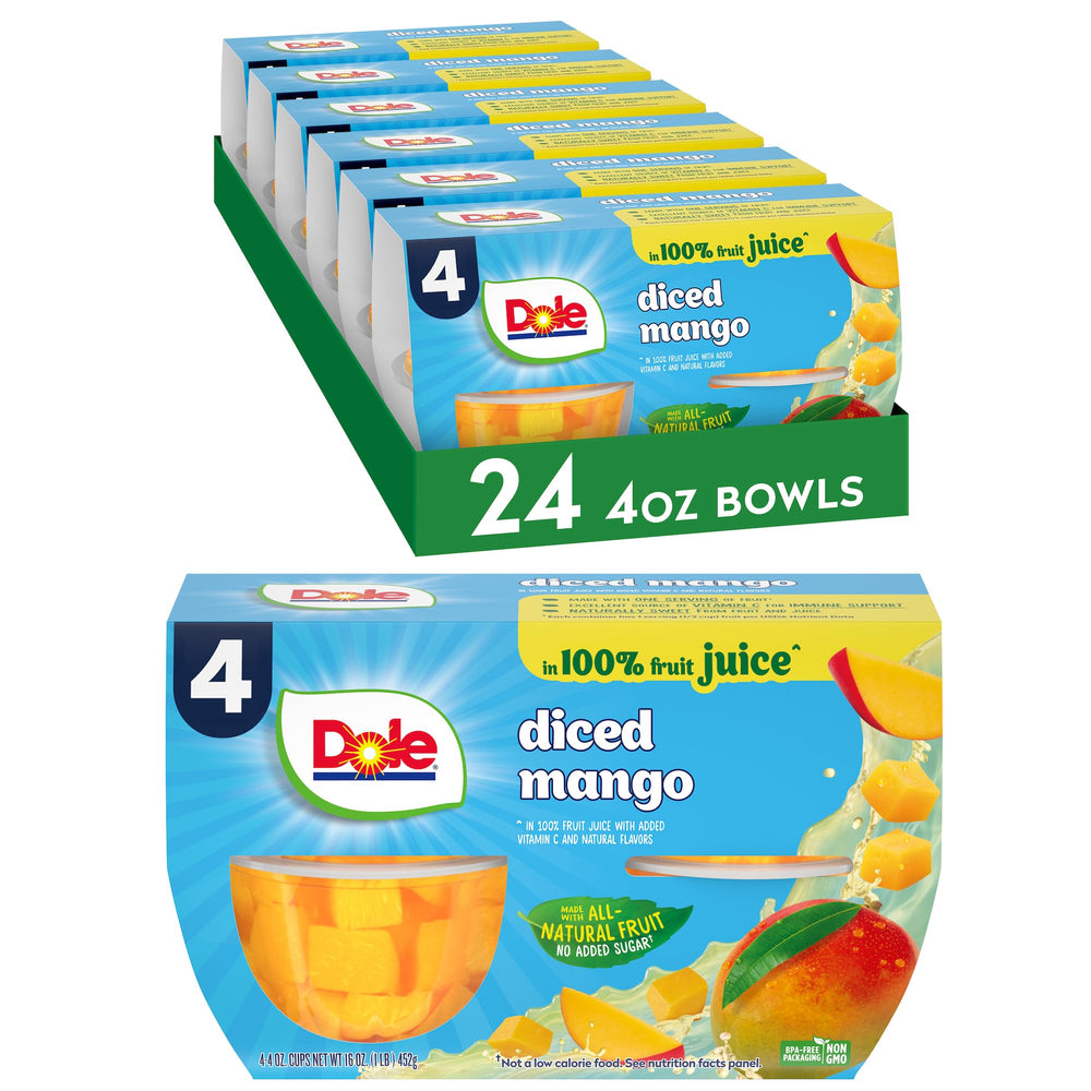 Dole front packaging showing 24 pack and convenience benefit