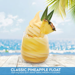 Dole pineapple soft serve being dispensed from machine showing quick service benefit