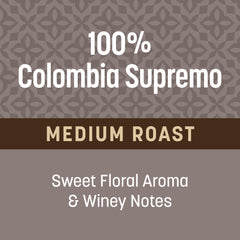 Don Francisco's whole beans close-up showing rich texture and roast clarity