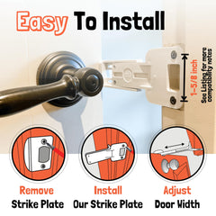 Door Buddy adjustment screws and included T8 Torx tool showing customizable gap