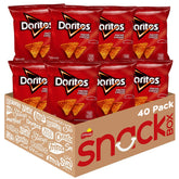 Doritos front packaging showing brand and convenience for quick sales