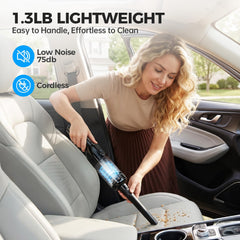 dormzie vacuum cleaning a car seat removing crumbs and pet hair for fast tidy benefit