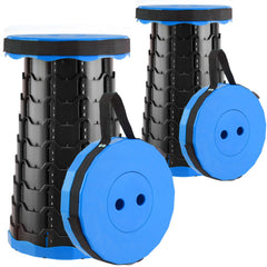 Doseno collapsible stool front view showing stable seat and compact design benefit
