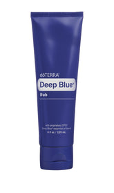 doTERRA Deep Blue Rub front jar showing packaging and clear benefit of targeted soothing