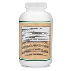 Spoon of white glycine powder showing fine texture and purity from Double Wood
