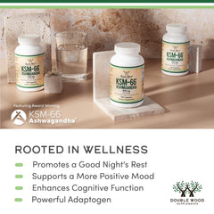 Double Wood open capsule powder texture image showing pure organic root extract for potency