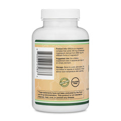 Open Double Wood MAG-8 bottle with tablets spilling, convenient daily servings