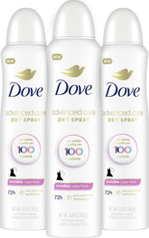 Dove front packaging of Clear Finish three pack showing product benefits