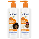 Dove kids front packaging shows bottles and kid-friendly design, reassuring gentle care