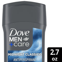 Dove Men+Care four-stick pack next to a wallet showing size and value convenience