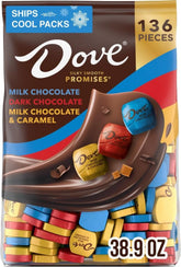 Dove bulk bag front packaging showing variety and count for easy stocking
