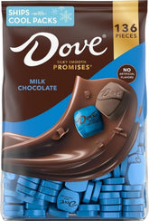 Dove Promises front of pack showing bag and branding, convenient bulk gifting