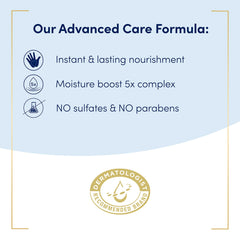 Dove pump in use on hands showing gentle cleansing benefit
