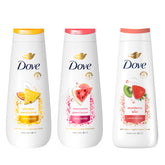 Dove front packaging showing mixed summer variety pack and vibrant bottles for easy choice