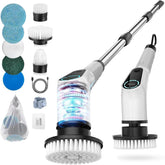 Dovety front view of box and scrubber showing kit components and easy setup