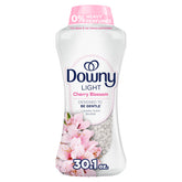 Downy front packaging showing Cherry Blossom scent and 30.1 oz size benefits freshness