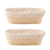 DOYOLLA front view of two oval rattan baskets, neat shape benefit
