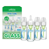 Dr. Brown's front view of 4-pack glass bottles showing set and convenience
