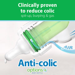 Dr. Brown's narrow-neck bottle side profile highlighting sturdy borosilicate glass