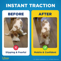 Dr. Buzby's grips installed on nails showing improved non-slip footing