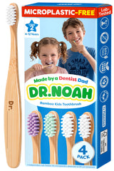 DR.NOAH front packaging showing microplastic-free toothbrush benefits